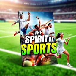 A dynamic and eye-catching sport ebook cover featuring a collage of various athletes in action