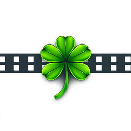 A logo design featuring a three-leaf clover with each leaf intricately designed