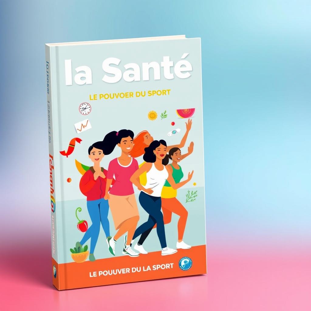 Une couverture d’ebook vibrante et attrayante illustrant les bienfaits du sport sur la santé