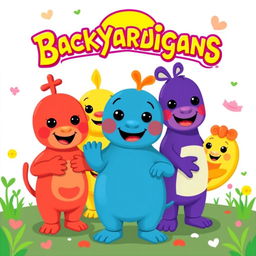 A Backyardigans poster in the style of Cocomelon, featuring bright colors and joyful expressions