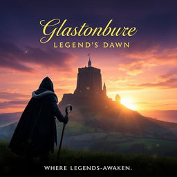 A mystical teaser poster for a fantasy movie set in Glastonbury