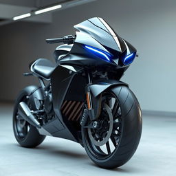 A highly detailed and realistic 3D rendering of a futuristic motorcycle