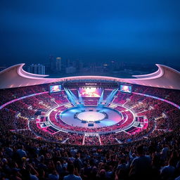 A grand concert venue in Seoul designed to accommodate one million people