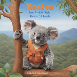 Book cover featuring a brave koala on an adventure, traversing diverse landscapes in search of his friends.