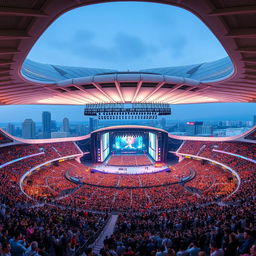 A grand concert venue in Seoul designed to accommodate one million people