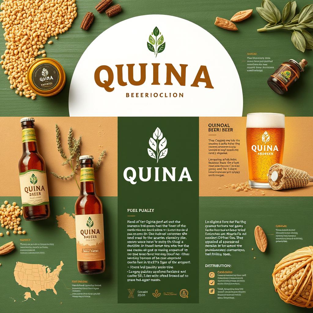 A detailed layout of a craft beer company that produces and distributes quinoa-based beer