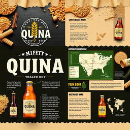 A detailed layout of a craft beer company that produces and distributes quinoa-based beer