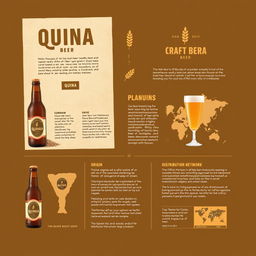 A detailed layout of a craft beer company that produces and distributes quinoa-based beer