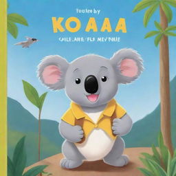 Cartoon-style book cover featuring a lovable koala embarking on a grand adventure to find his friends.