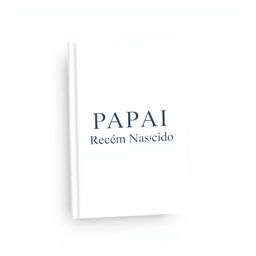 A book cover design for 'Papai Recém Nascido', featuring a simple and elegant composition