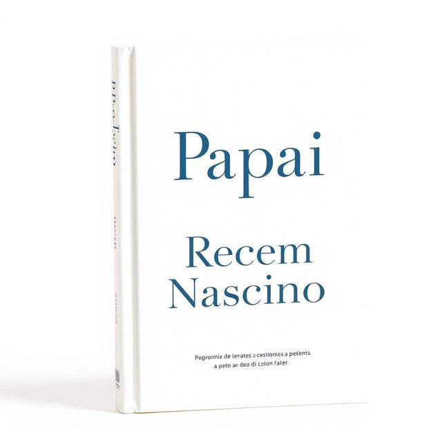 A book cover for 'Papai Recém Nascido', designed with simplicity and elegance in mind