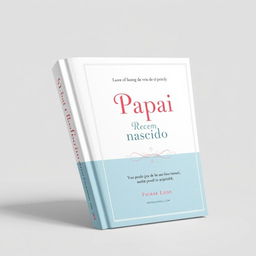 A refined book cover for 'Papai Recém Nascido', echoing a previous design with understated elegance