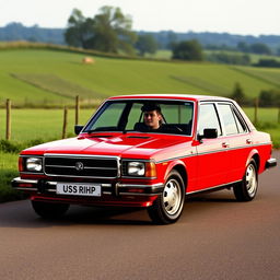 A classic Triumph Acclaim car from the 1980s, capturing its iconic compact sedan design