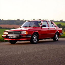 A classic Triumph Acclaim car from the 1980s, capturing its iconic compact sedan design