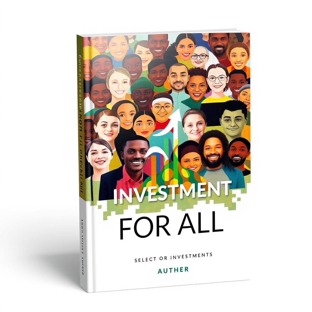 A captivating and thought-provoking book cover design featuring the concept of investment for all