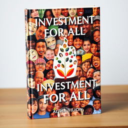 A captivating and thought-provoking book cover design featuring the concept of investment for all