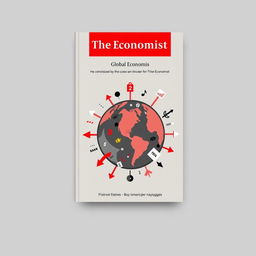 A sophisticated and eye-catching book cover designed in the style of "The Economist" magazine