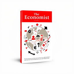 A sophisticated and eye-catching book cover designed in the style of "The Economist" magazine