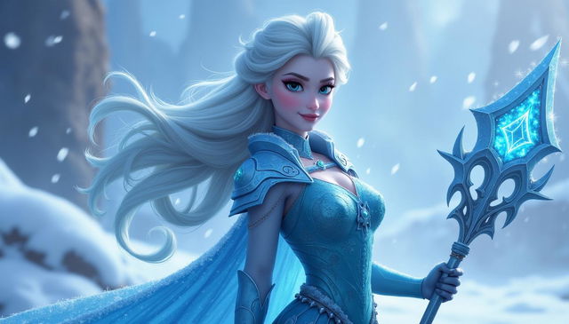 Elsa from Frozen reimagined as a League of Legends champion