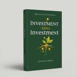 A compelling and sleek book cover design for a book about investments