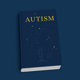 A book cover with a navy blue theme, featuring a starry sky as the backdrop