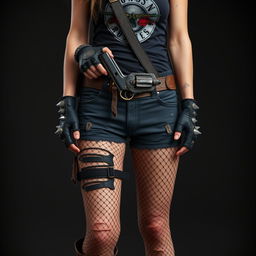 A post-apocalyptic rock'n'roll themed character, Elizabeth, showcasing her adaptability to the harsh world