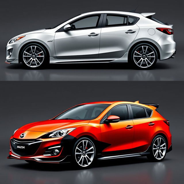 A reimagined Mazda 3 2011 with a sleek, modern design