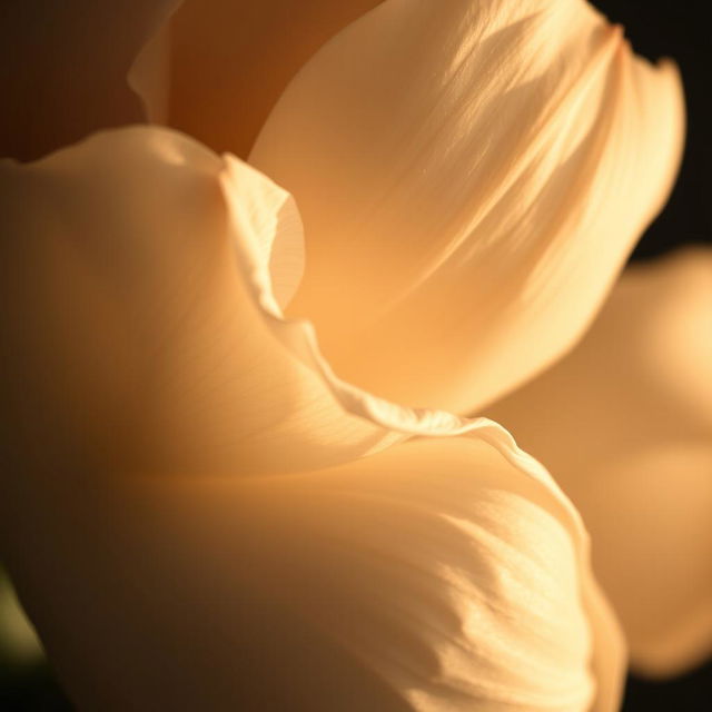 Close-up artistic depiction of a flower subtly resembling female anatomy, capturing the delicate details and curvature of petals akin to human form, gentle shadows, and warm lighting to emphasize beauty and nature