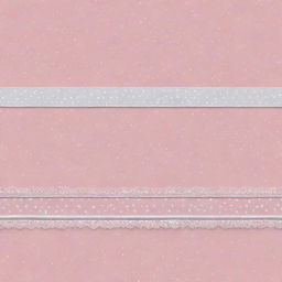 A highly detailed background in a rich, baby pink hue, densely adorned with sharp, crystal clear white polka dots and intricate, finely rendered white ribbons.