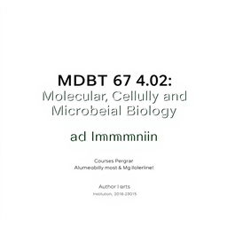 Design a title page for "MDBT 674