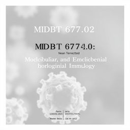 Design a title page for "MDBT 674