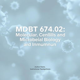 Design a title page for "MDBT 674