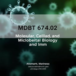 Design a title page for "MDBT 674