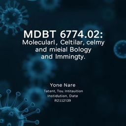 Design a professional and academic title page for "MDBT 674