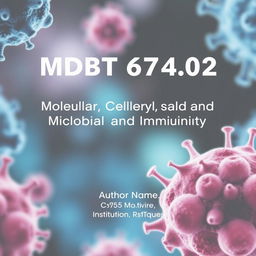 Design a professional and academic title page for "MDBT 674