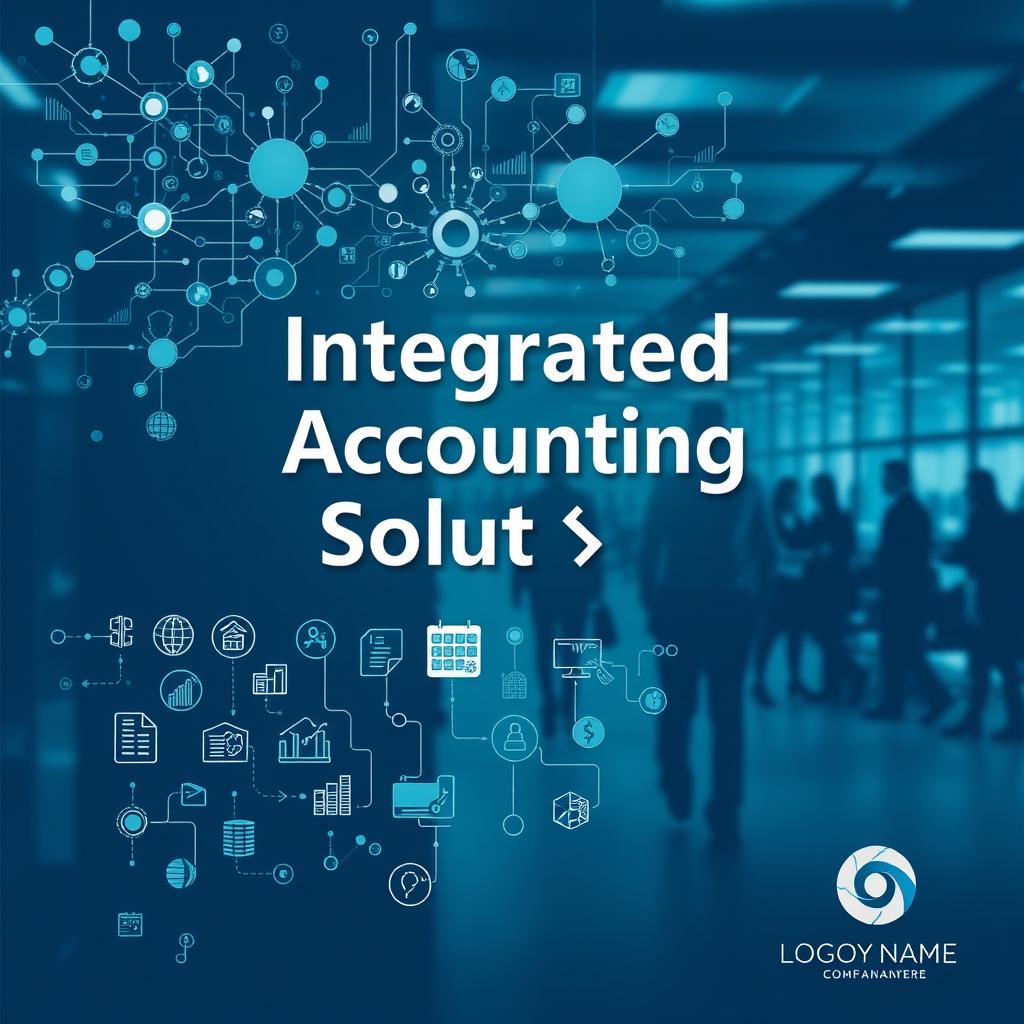 A comprehensive and visually striking proposal cover design for an integrated accounting solution