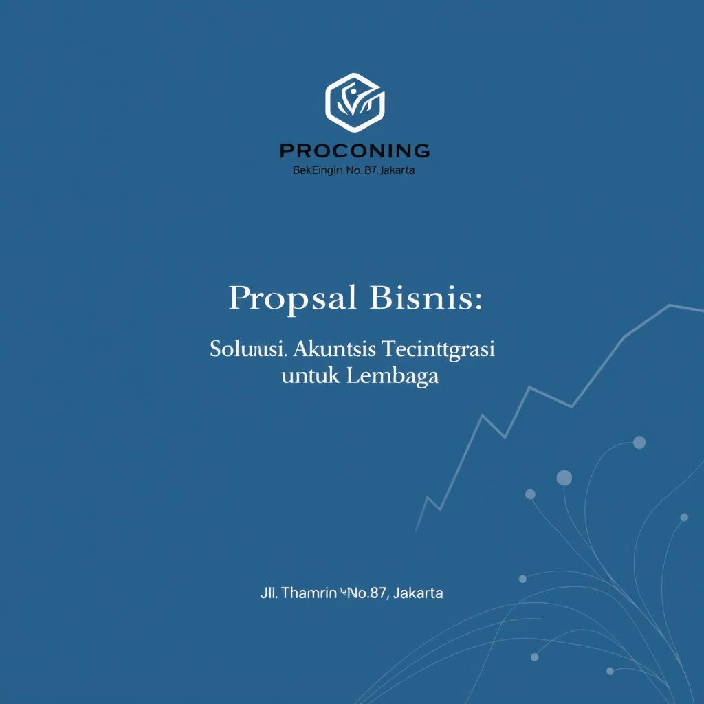 A simple yet professional business proposal cover featuring an elegant design