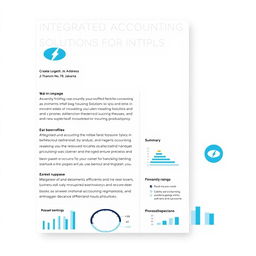 Create a simple business proposal titled "Integrated Accounting Solutions for Institutions"