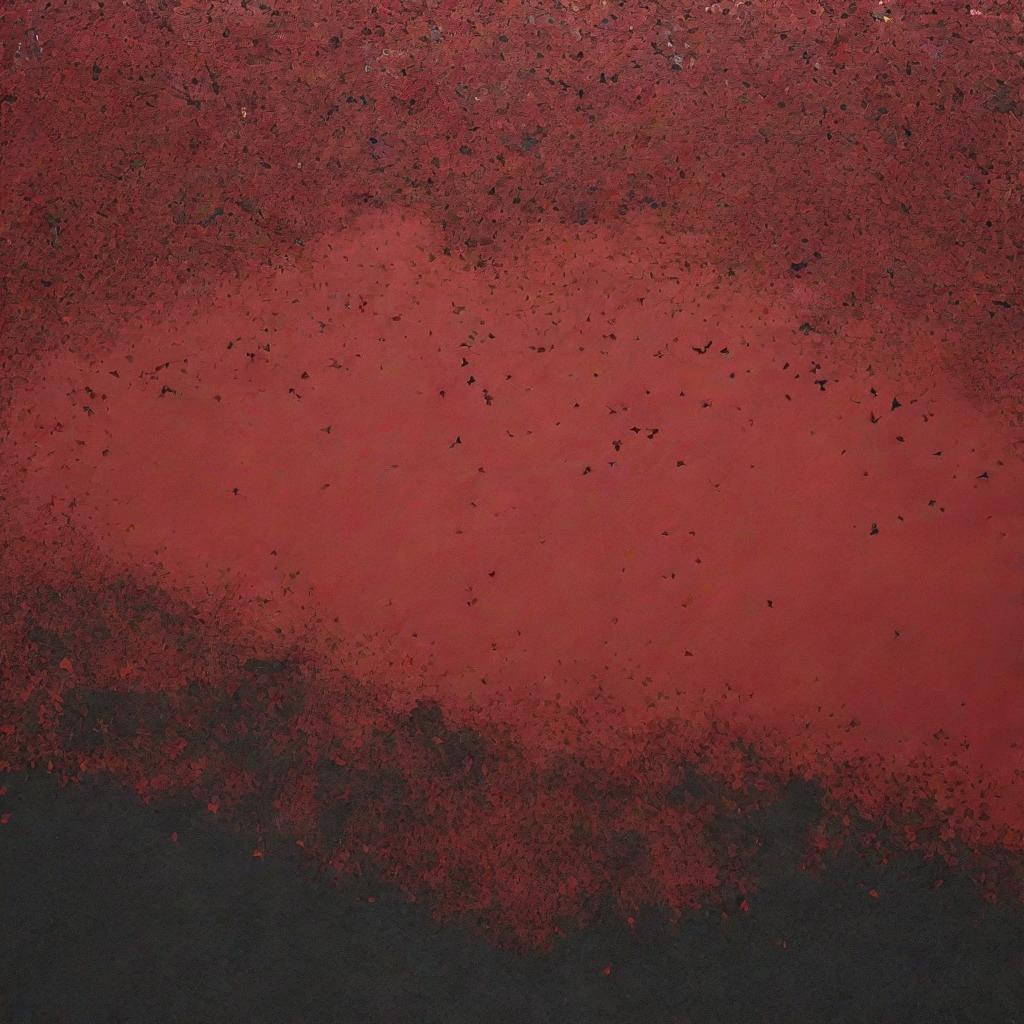 The historical tragedy of the Nanjing Massacre symbolized through a predominantly red design. Features such as a shattered wall, flying black crows, or falling leaves could embody the context in a dignified manner.