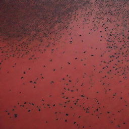 The historical tragedy of the Nanjing Massacre symbolized through a predominantly red design. Features such as a shattered wall, flying black crows, or falling leaves could embody the context in a dignified manner.