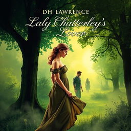 An alluring and captivating book cover for DH Lawrence's romance novel "Lady Chatterley's Lover