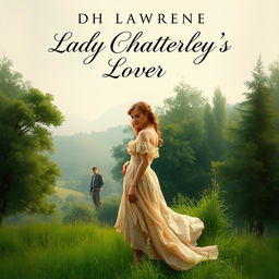 An alluring and captivating book cover for DH Lawrence's romance novel "Lady Chatterley's Lover