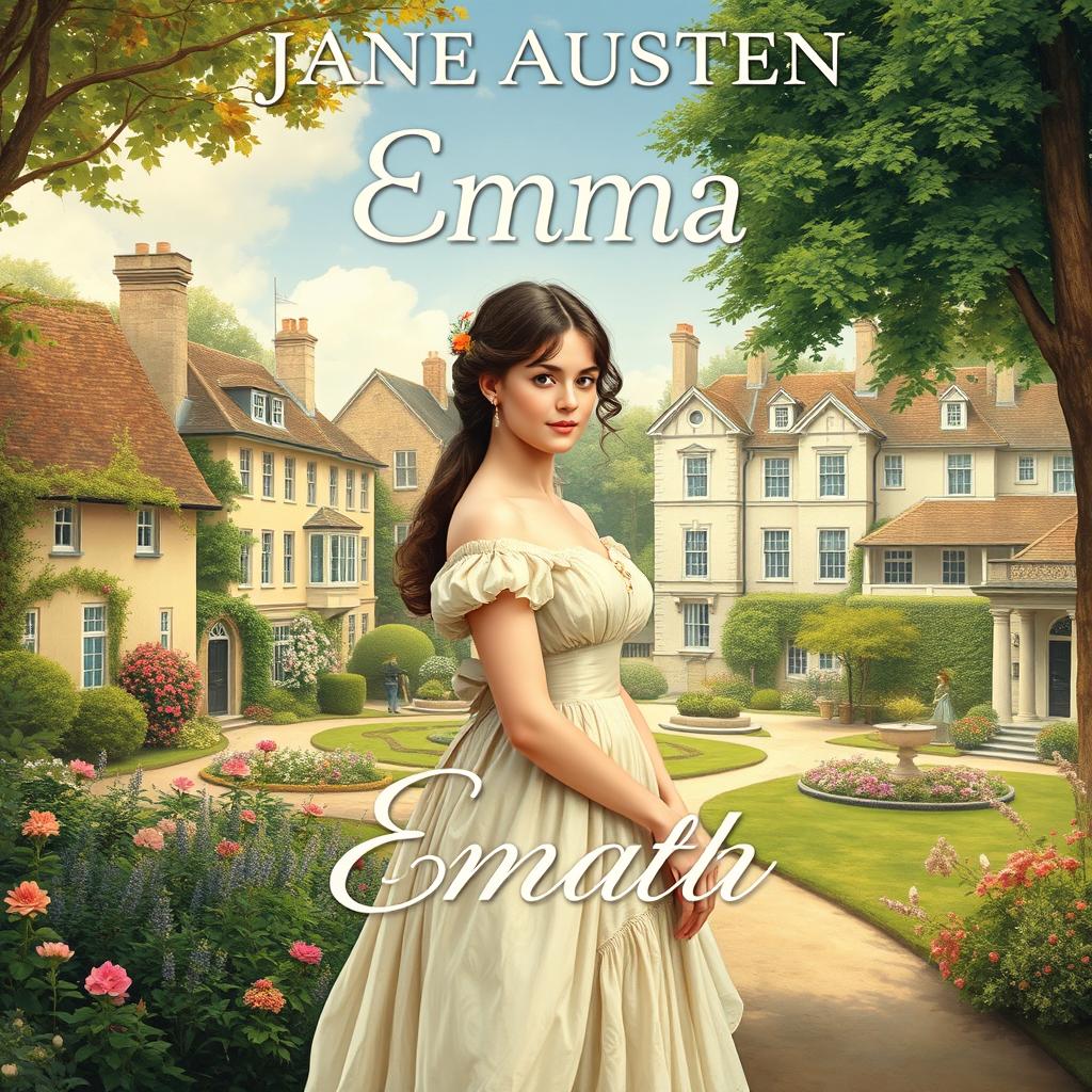 A beautiful and attractive book cover for Jane Austen's novel "Emma