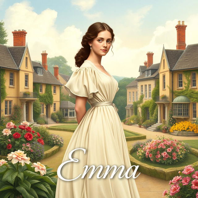 A beautiful and attractive book cover for Jane Austen's novel "Emma