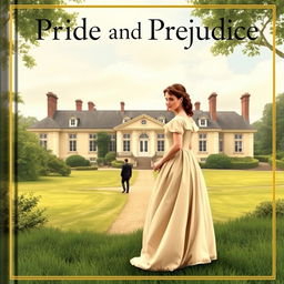 An enticing and captivating book cover for Jane Austen's classic novel "Pride and Prejudice