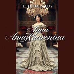 A stunning and evocative book cover for the classic novel "Anna Karenina" by Leo Tolstoy