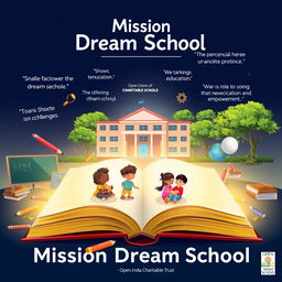 An imaginative illustration representing "Mission Dream School" by Open India Charitable Trust