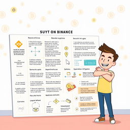 An educational illustration demonstrating how to buy USDT on Binance in Spanish