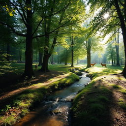 A serene and enchanting forest scene