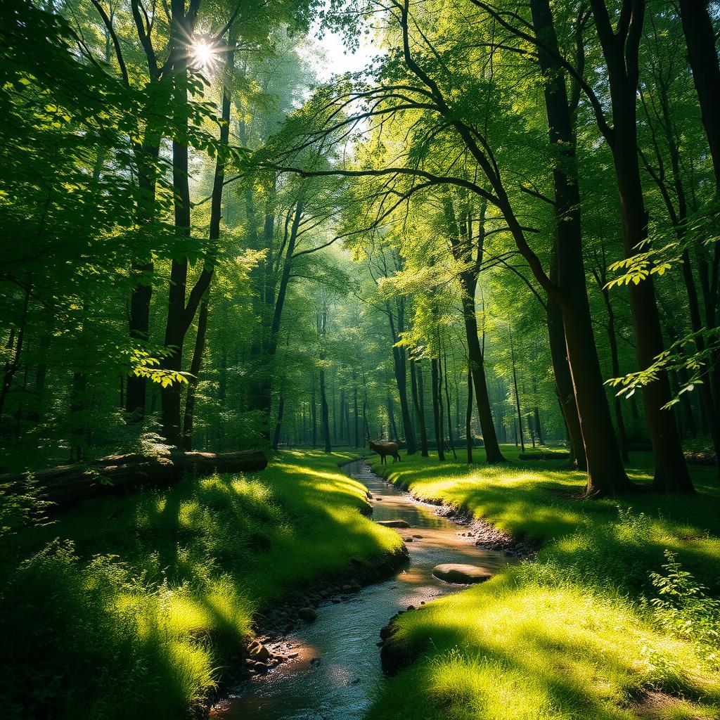 A serene and enchanting forest scene